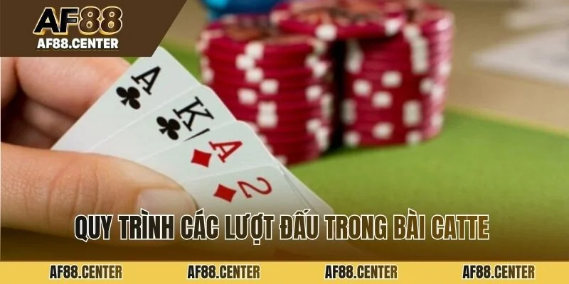 Quy trình các lượt đấu trong bài catte